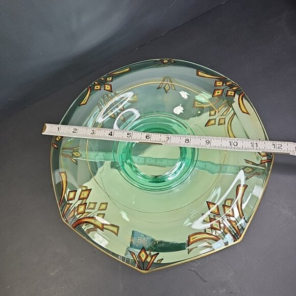 Uranium Collectibe Hand Painted Glass Bowl Depression Glass Geiger Test Amazing! - Picture 12 of 16
